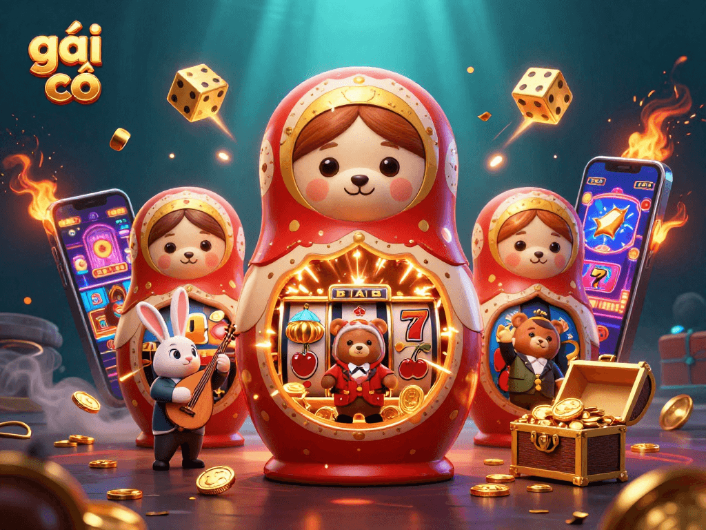 Experience vibrant 3D casino action with gái gọi as the vibrant atmosphere bursts with colors and gaming elements.
