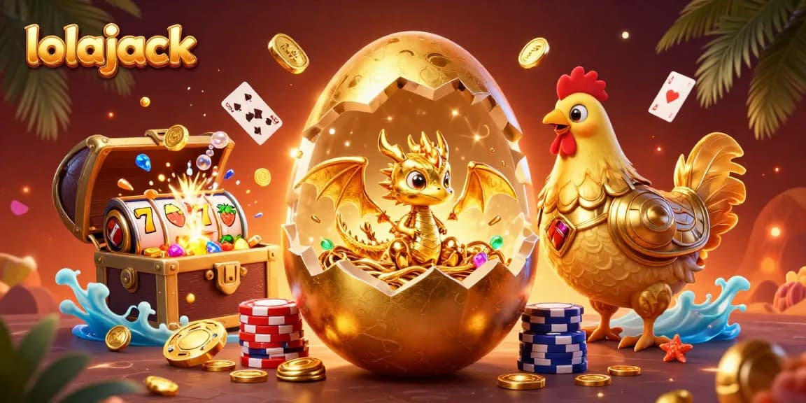 Play slots and win with lolajack in a vibrant, action-packed casino scene