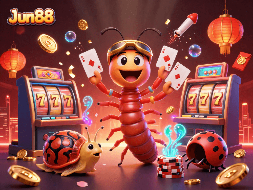 Engage with Jun88 casino excitement as a millipede dealer and high-roller snail share winning moments.