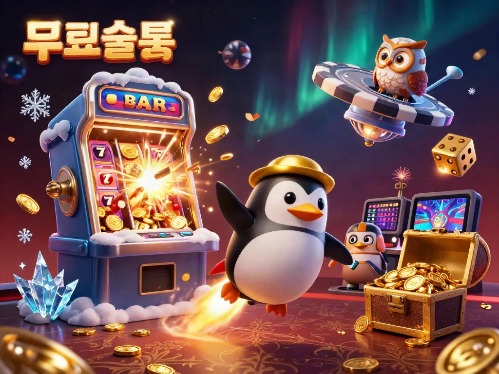 무료슬롯에서 황금 펭귄과 슬롯 머신의 잭팟을 경험하세요.