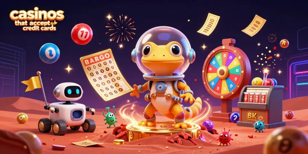 Experience the excitement at casinos that accept credit cards with a vibrant Martian casino adventure.