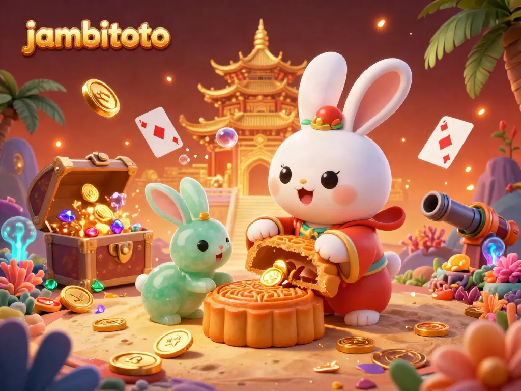 Experience betting excitement with jambitoto in this vibrant moon-inspired gaming illustration.