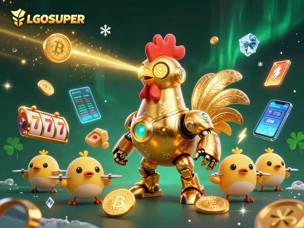 Experience the excitement of LGOSUPER with vibrant casino elements and animated characters.