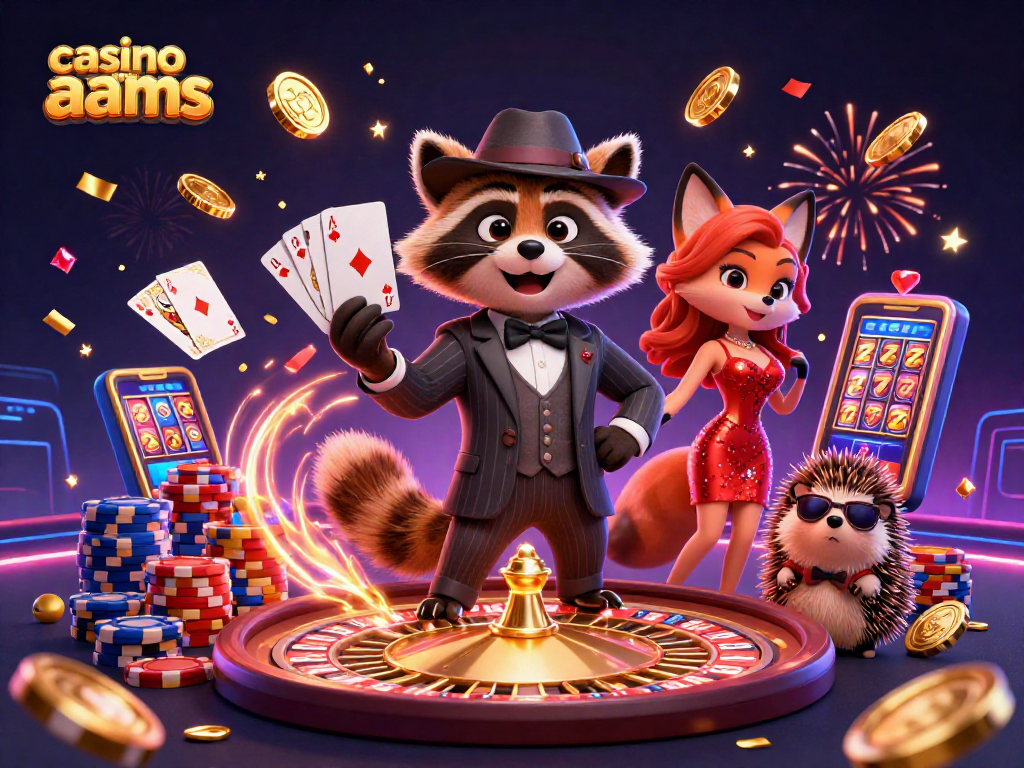 Azioni emozionanti in un'immagine vivace di casino non aams con personaggi 3D