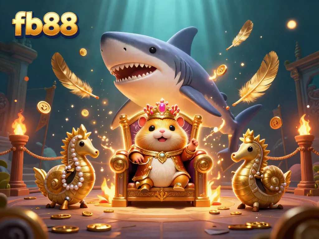 Bet and win big with fb88's underwater casino adventures featuring a golden hamster king.