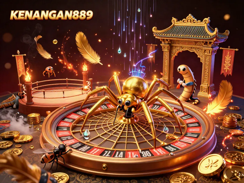 Join the action at KENANGAN889 as the golden spider spins the roulette wheel, creating thrilling betting opportunities.