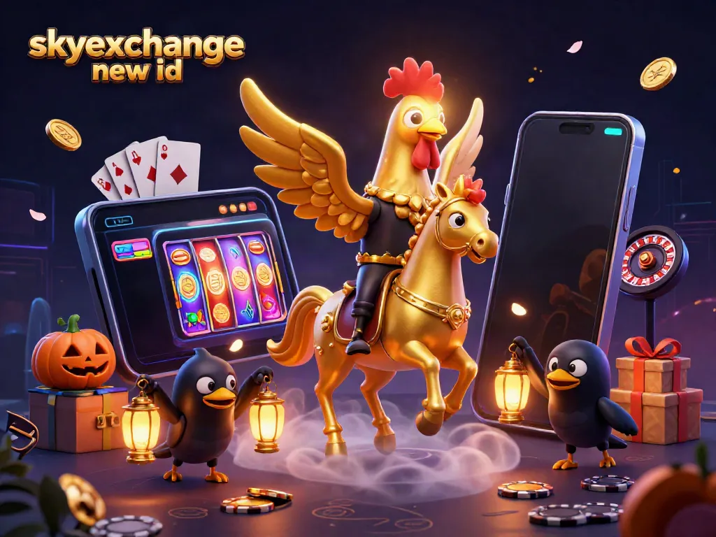 Experience exciting gameplay with a skyexchange new id amidst vibrant casino elements and immersive 3D art.