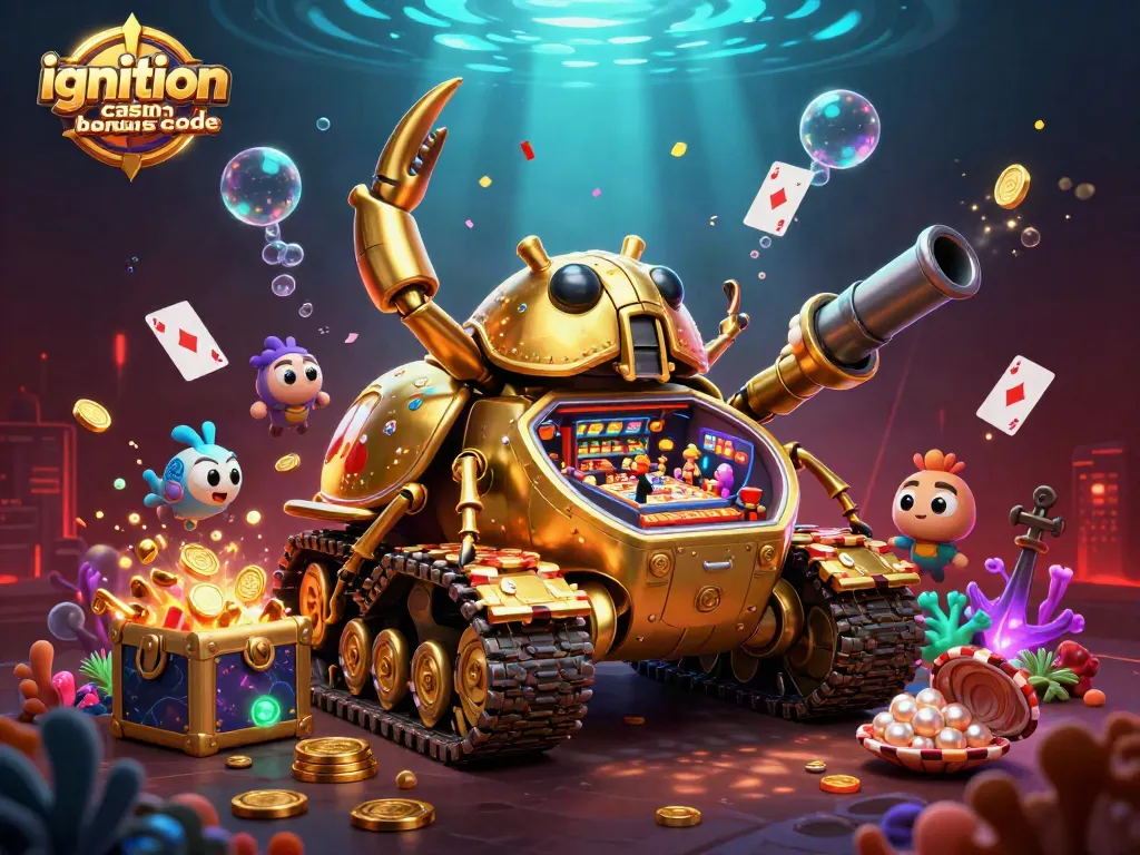 Experience the excitement of Ignition Casino Bonus Code with a vibrant 3D casino-themed illustration.