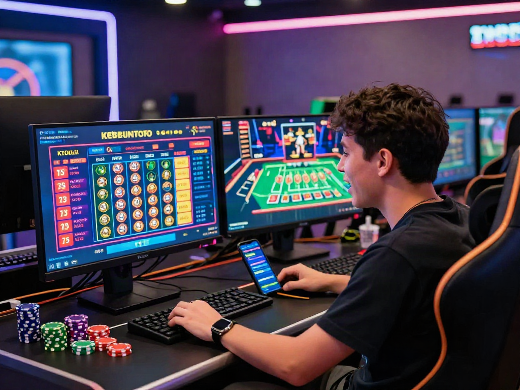 Exciting kebuntoto online gaming scene with live dealer interaction and vibrant betting interface.