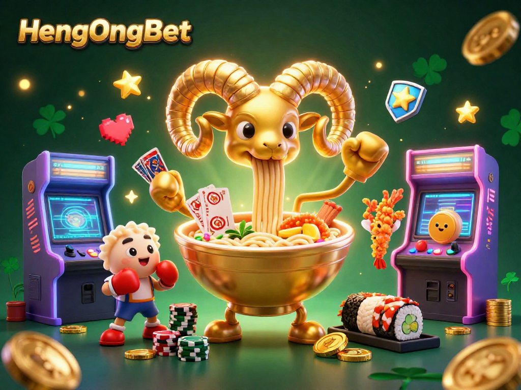 Engage with HengOngBet’s vibrant, immersive gambling experience featuring unique characters and dynamic casino elements.