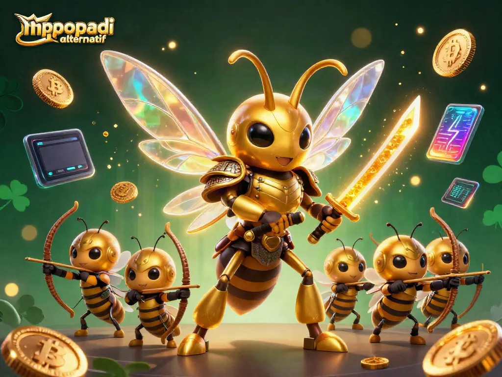 Engage in exciting gameplay with mpopadi alternatif as a samurai hornet leads bee archers in a glowing casino.