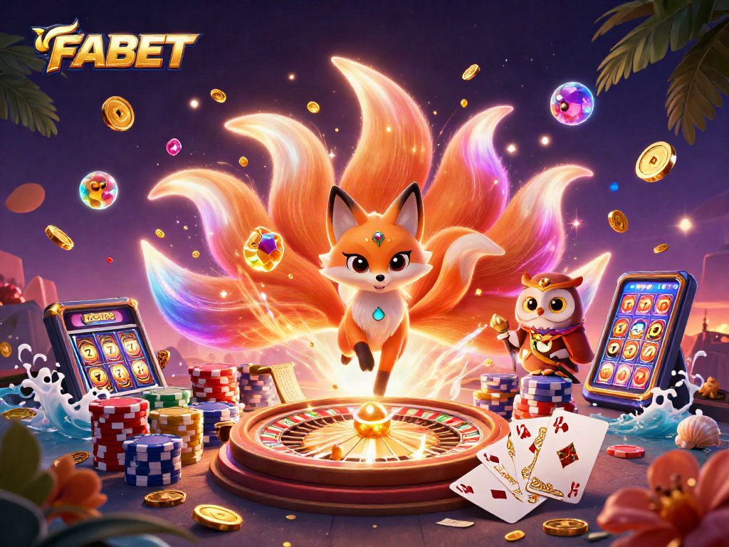 Experience FABET's vibrant gameplay with captivating characters and dynamic casino elements.