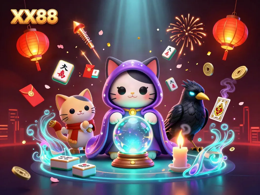 Experience the enchanting world of XX88 with mystical characters and vibrant casino elements.