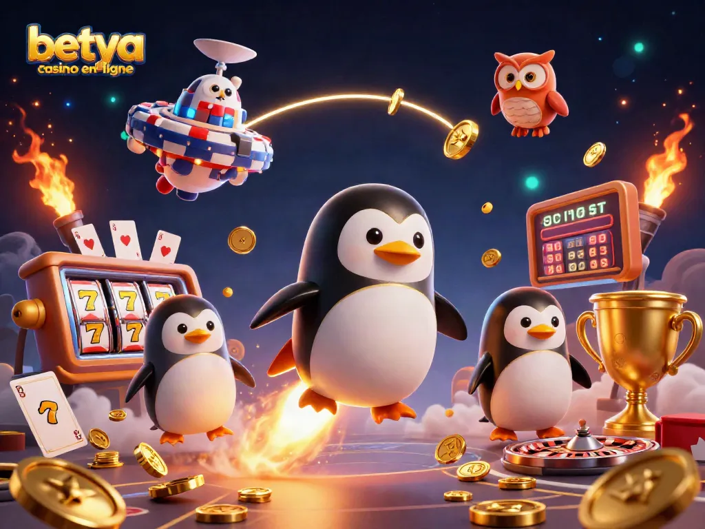 Experience the thrill of betya casino en ligne with our dynamic slot and poker-themed illustration.