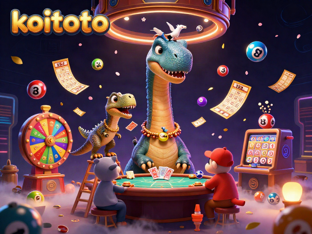 Koitoto brings excitement to gaming with a vibrant 3D cartoon scene full of action and casino elements.