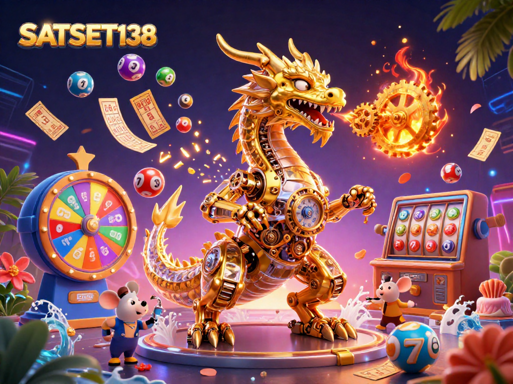 Permainan slot seru di SATSET138 menunjukkan pemandangan menarik dengan simbol keberuntungan dan kemenangan.