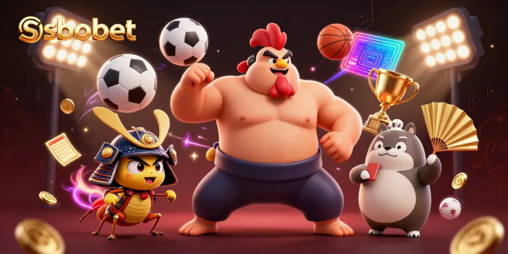 Experience sbobet sports betting with powerful sumo wrestlers, samurai crickets, and energetic sports elements.