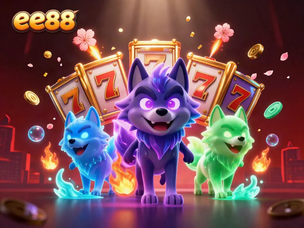 Experience the excitement of ee88 with a 3D casino scene featuring dynamic gameplay elements.