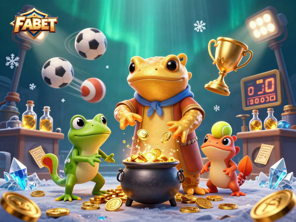 FABET enhances your betting experience with a vibrant casino scene featuring gold and sports elements.