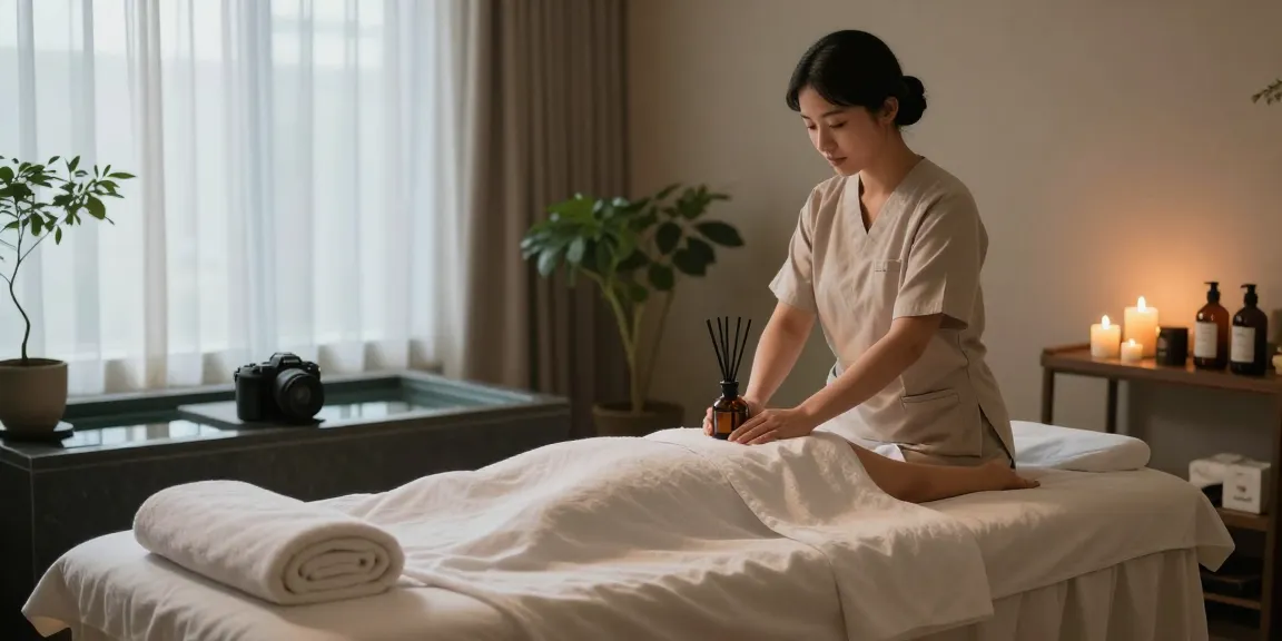 Serene spa scene depicting a soothing 구리출장안마 experience, enhancing relaxation and wellness.