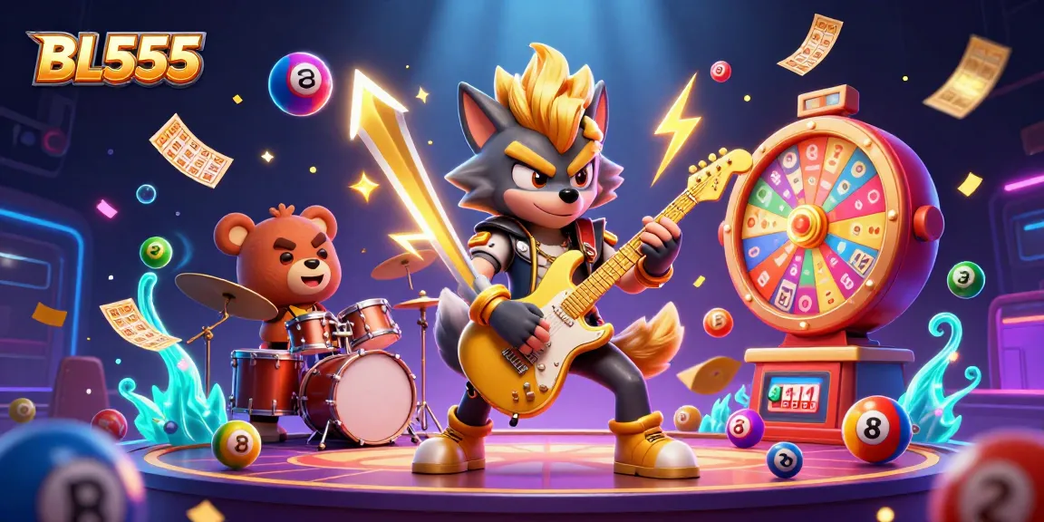 Experience thrilling gameplay with BL555, where cartoon characters engage in a vibrant casino atmosphere.