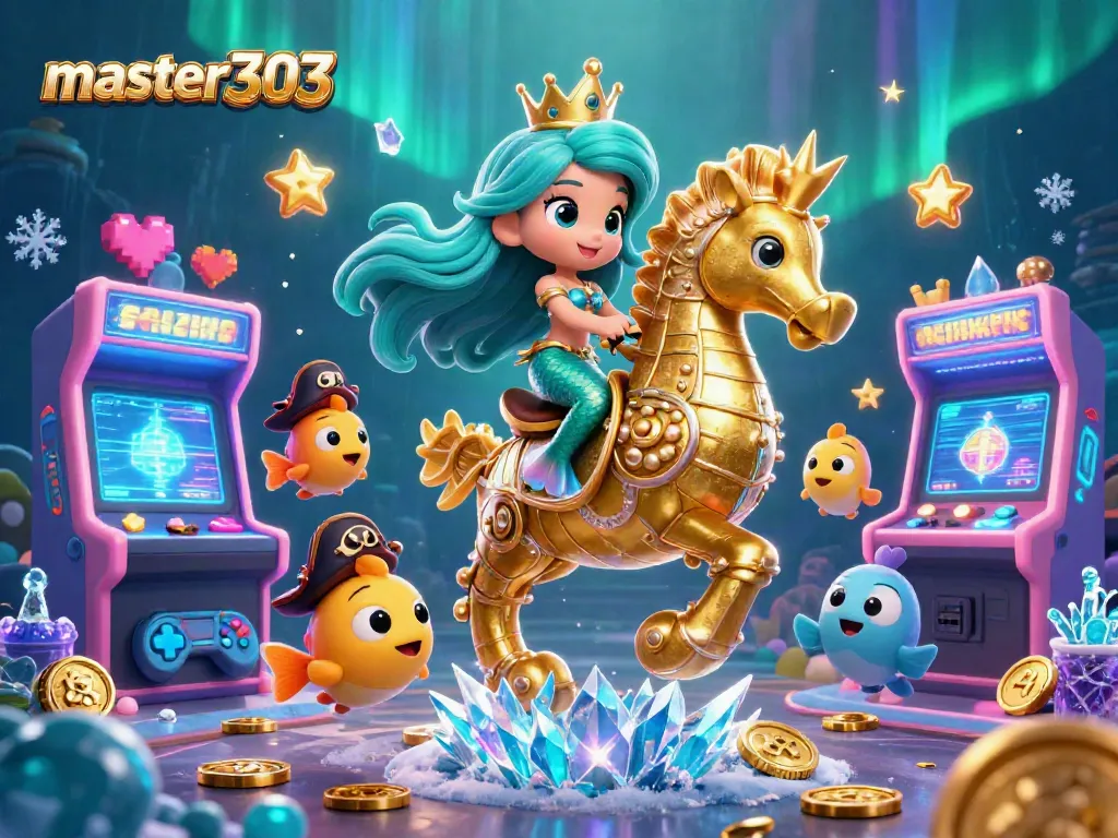 Master303 menawarkan pengalaman bermain game online yang menyenangkan dengan karakter putri duyung dan permainan menari di lautan.