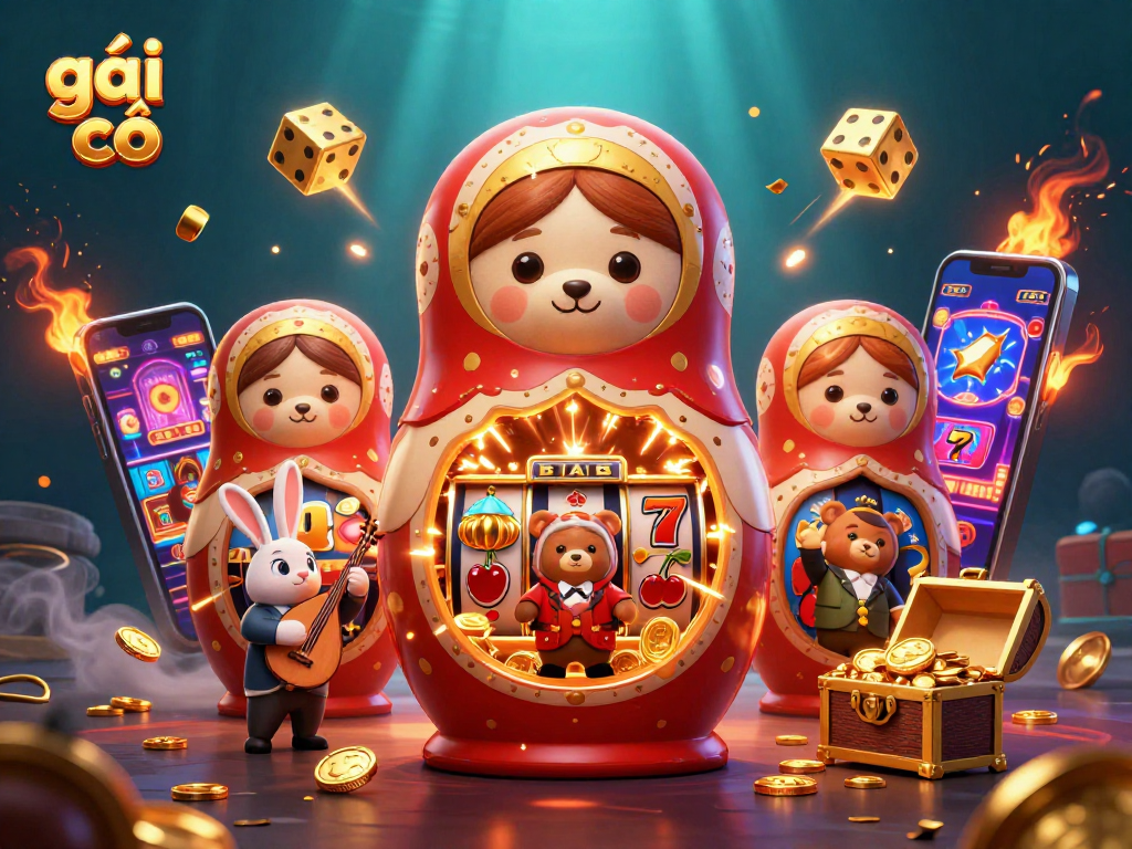 Experience vibrant 3D casino action with gái gọi as the vibrant atmosphere bursts with colors and gaming elements.