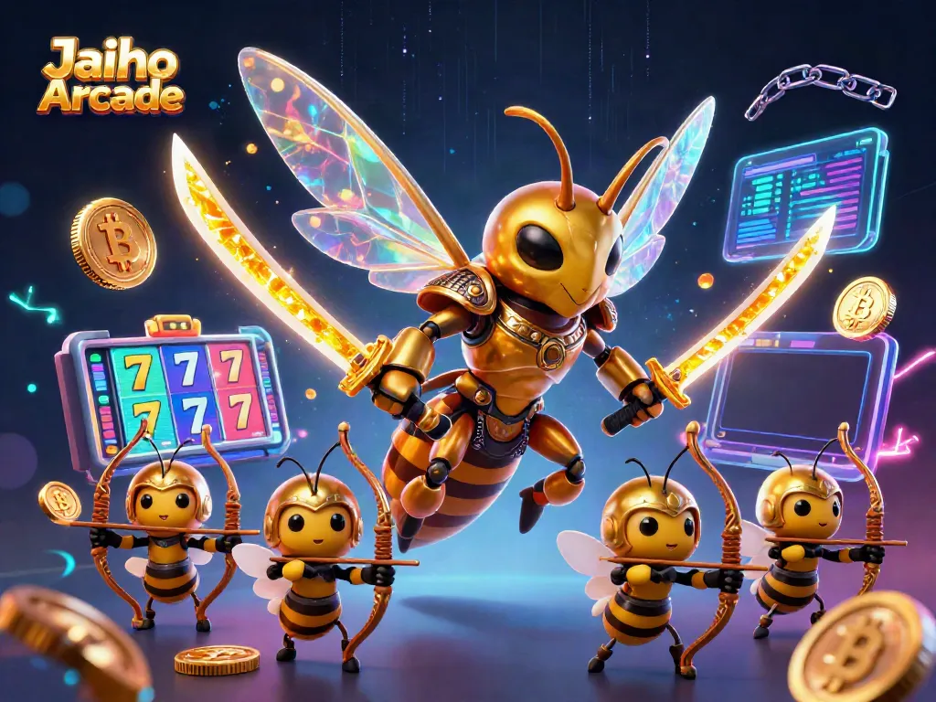 Experience exhilarating gameplay with Jaiho Arcade's dynamic casino elements featuring lucky slots and crypto coins.