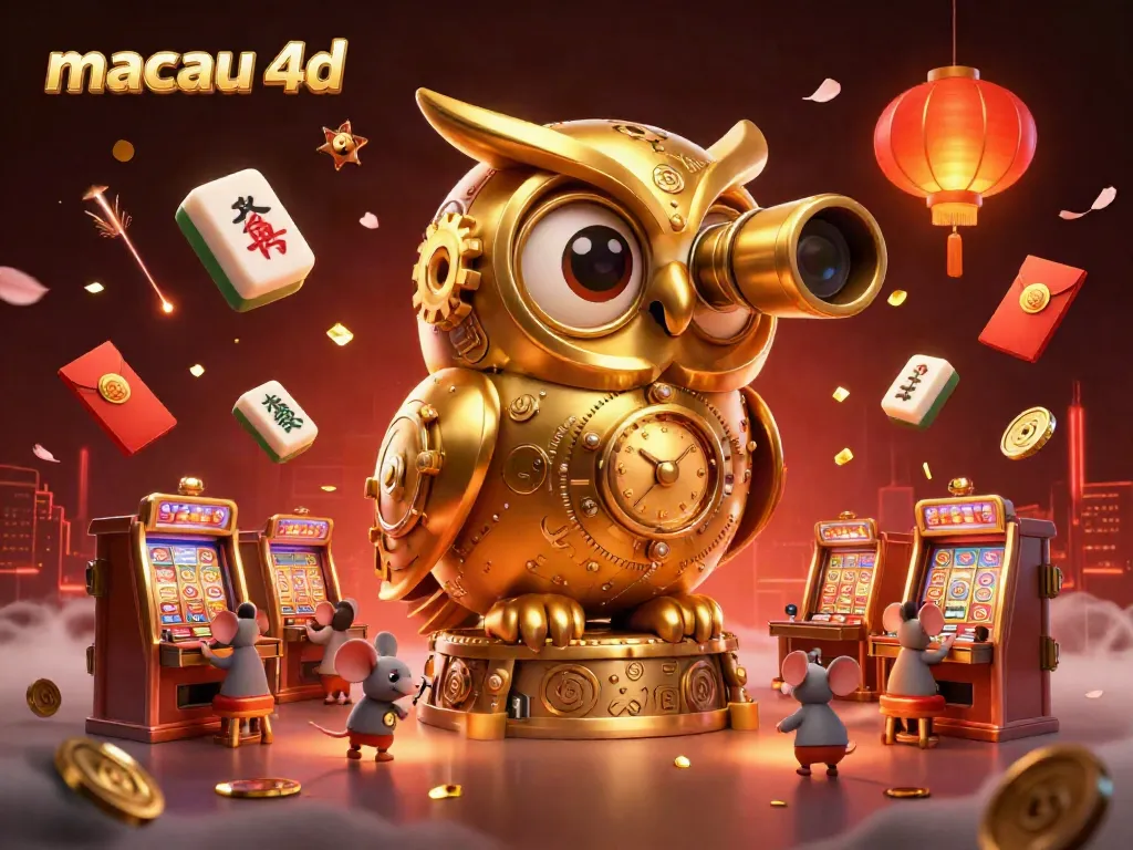 Menangkan macau 4d dengan seekor owl emas berputar dan mouse yang berlarian di kasino.