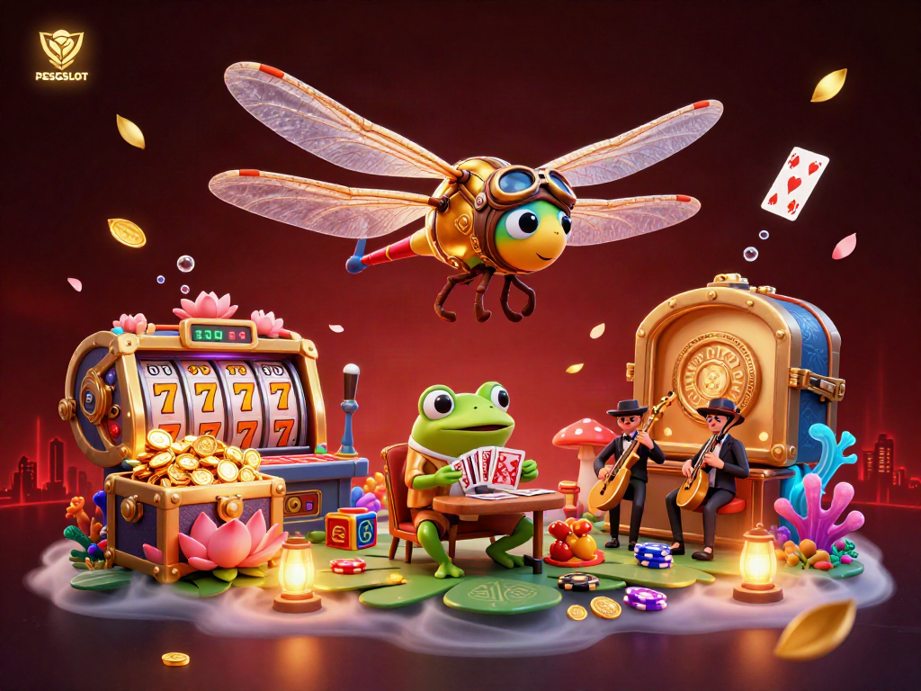 Permainan slot PESGSLOT semakin seru dengan ilustrasi 3D kasino yang menarik.