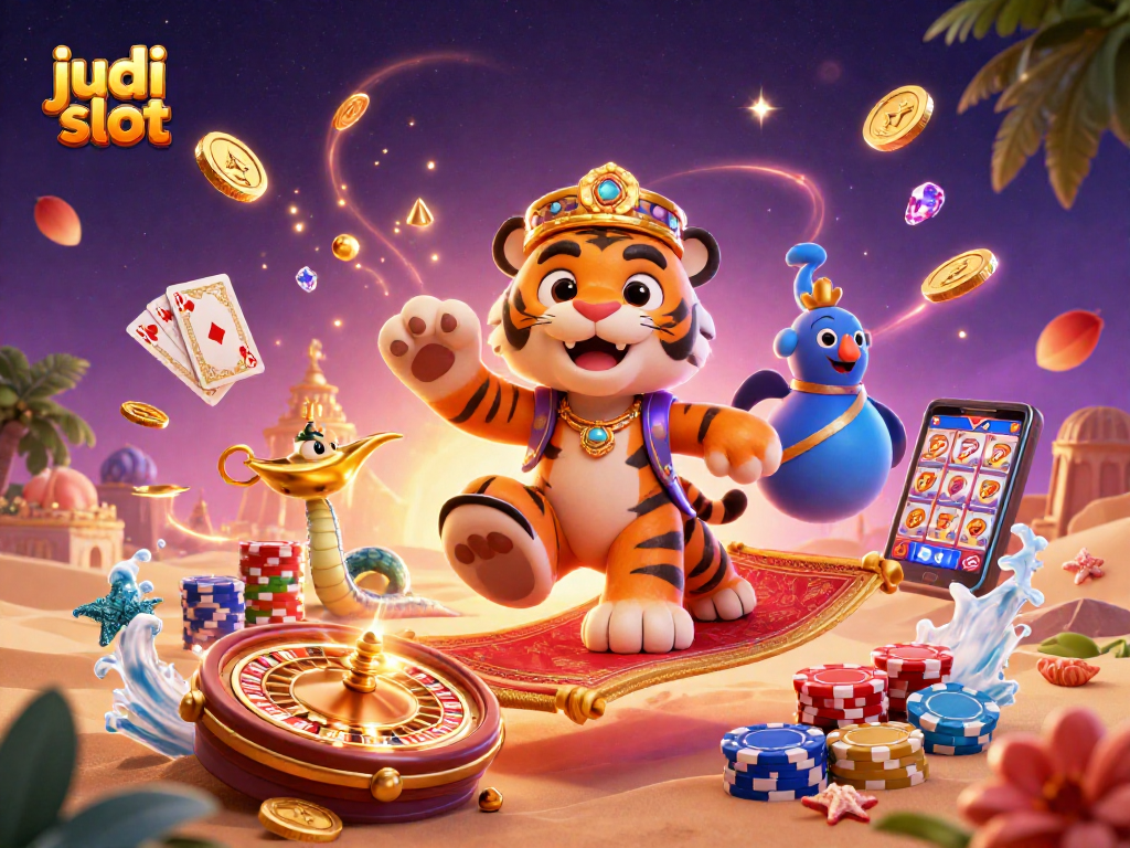 Menangkan judi slot dengan simbol keberuntungan dan jackpot dalam permainan penuh warna.