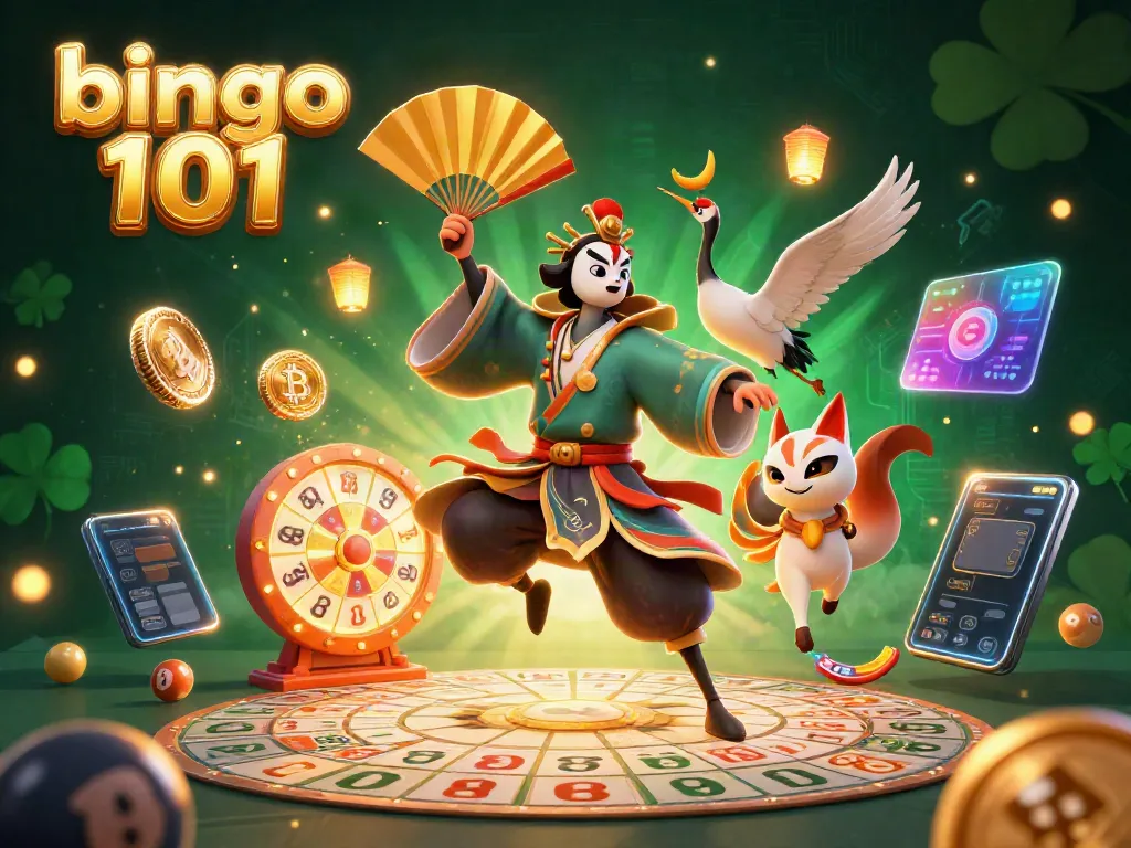 Experience dynamic bingo action with bingo 101's energetic characters and vivid game elements.