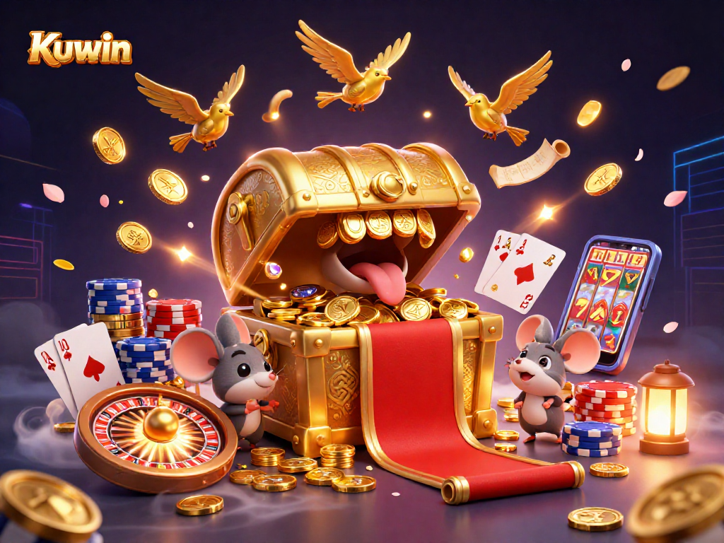 Kuwin offers exhilarating casino games with captivating golden treasures and dynamic elements.
