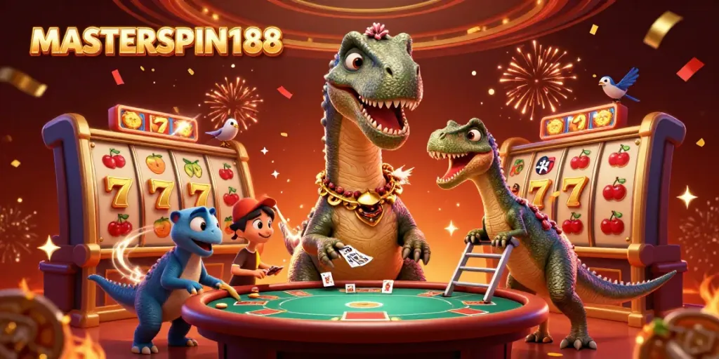 Experience the thrills of MASTERSPIN188's innovative slots with vibrant characters and dynamic casino elements.