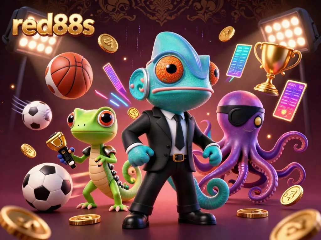 Engage with thrilling gameplay at red88s, featuring a colorful digital casino scene with lively characters.