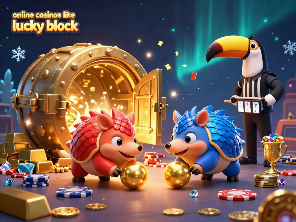 Enjoy gaming action at online casinos like lucky block featuring vibrant pangolins and gold treasures.