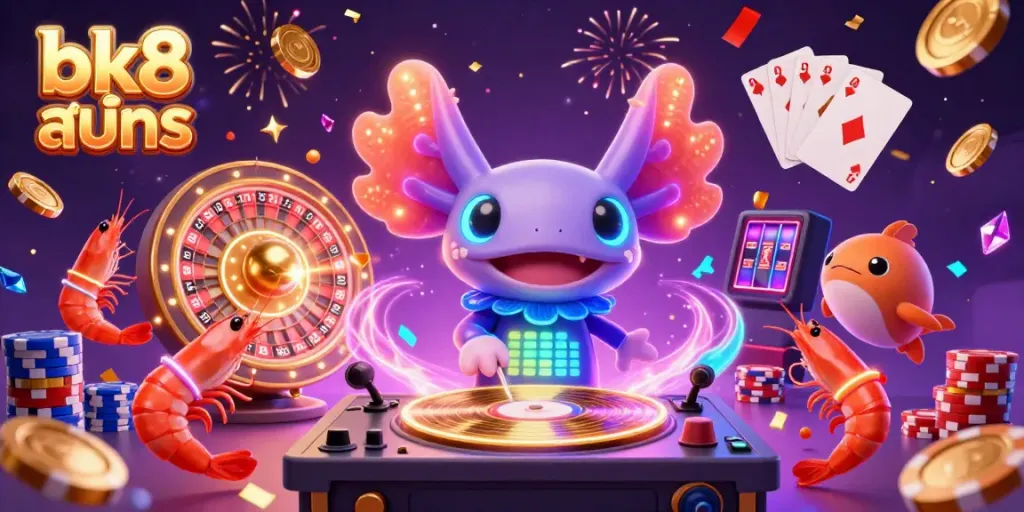 Experience vibrant gaming at bk8 สมัคร with a dazzling underwater party featuring an axolotl DJ and dancing sea creatures.