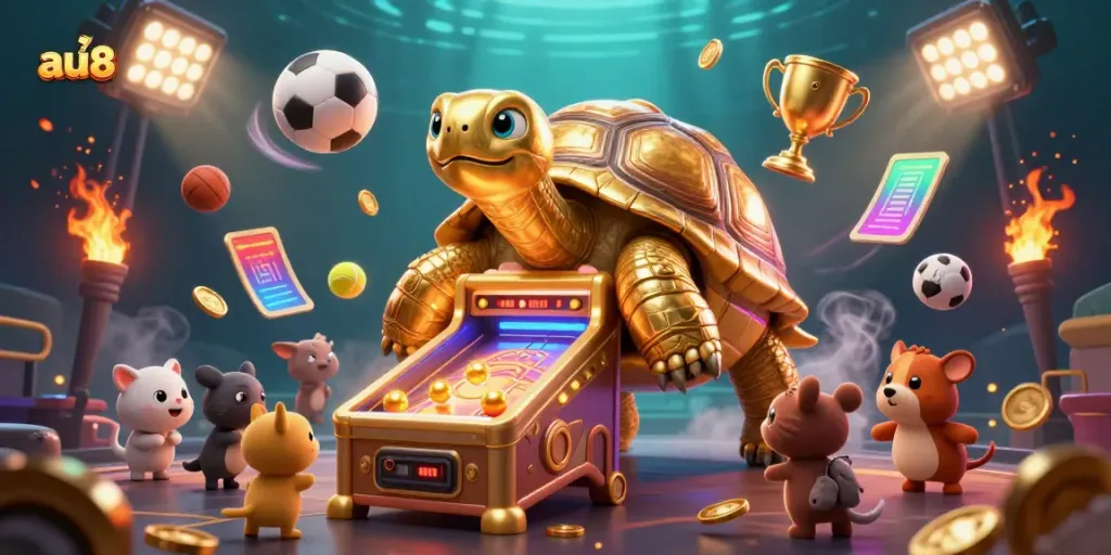 Experience exhilarating gameplay at au88 with golden tortoise pinball, sports balls, and dynamic energy.