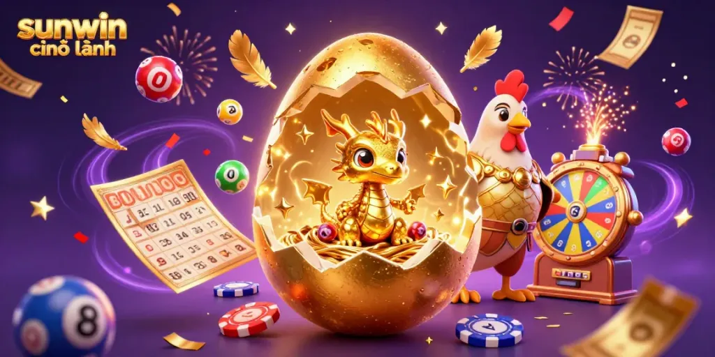 Play exciting games at sunwin chính hãng with a stunning crystal dragon and vibrant casino elements.