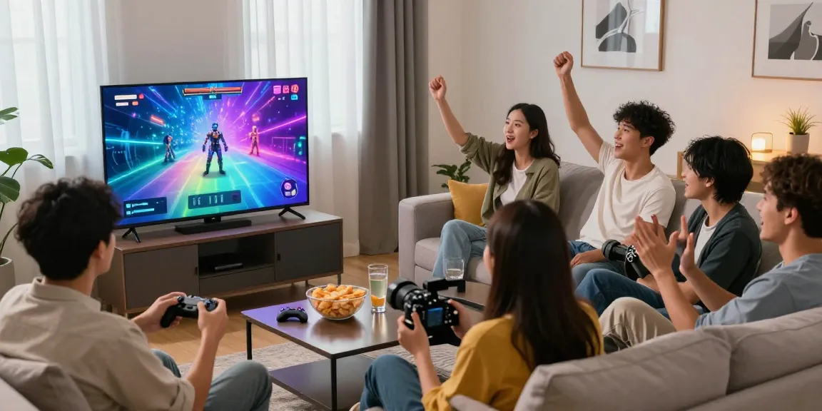 Friends enjoying gaming event on rbtv.io while engaging and interacting together.