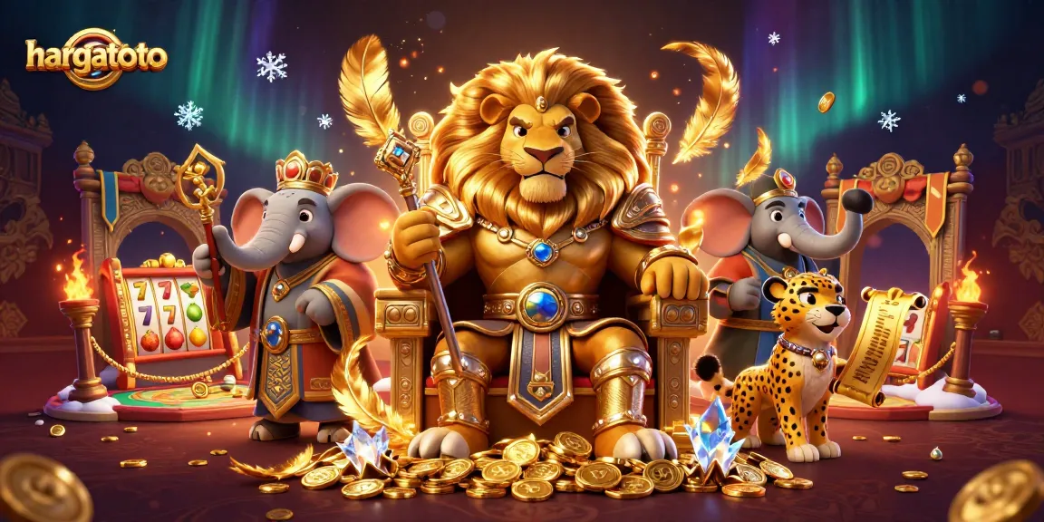 Experience hargatoto's dynamic slot games in this vibrant casino scene full of action.