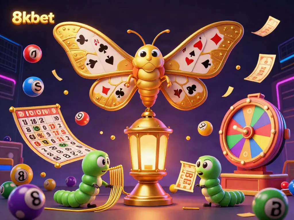 Experience thrilling gameplay at 8xbet with colorful lottery elements and a vibrant casino atmosphere.