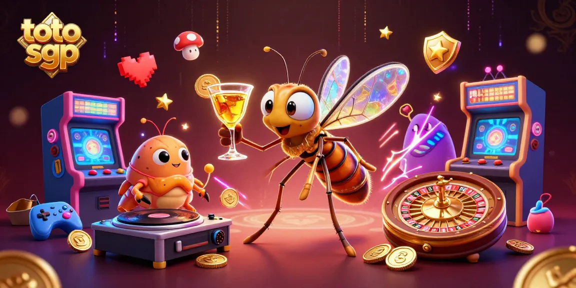 Engage in the thrilling world of toto sgp with vibrant casino mascots and dynamic gaming elements.
