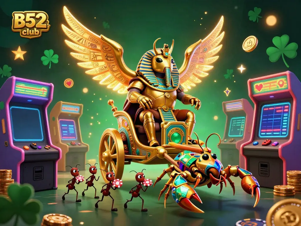 B52club showcases engaging casino action with vibrant characters and gaming elements.