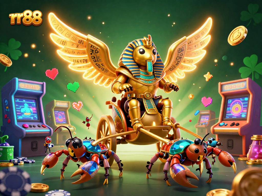 Engage in thrilling gameplay with rr88 - a vibrant casino scene featuring dynamic characters and game elements.