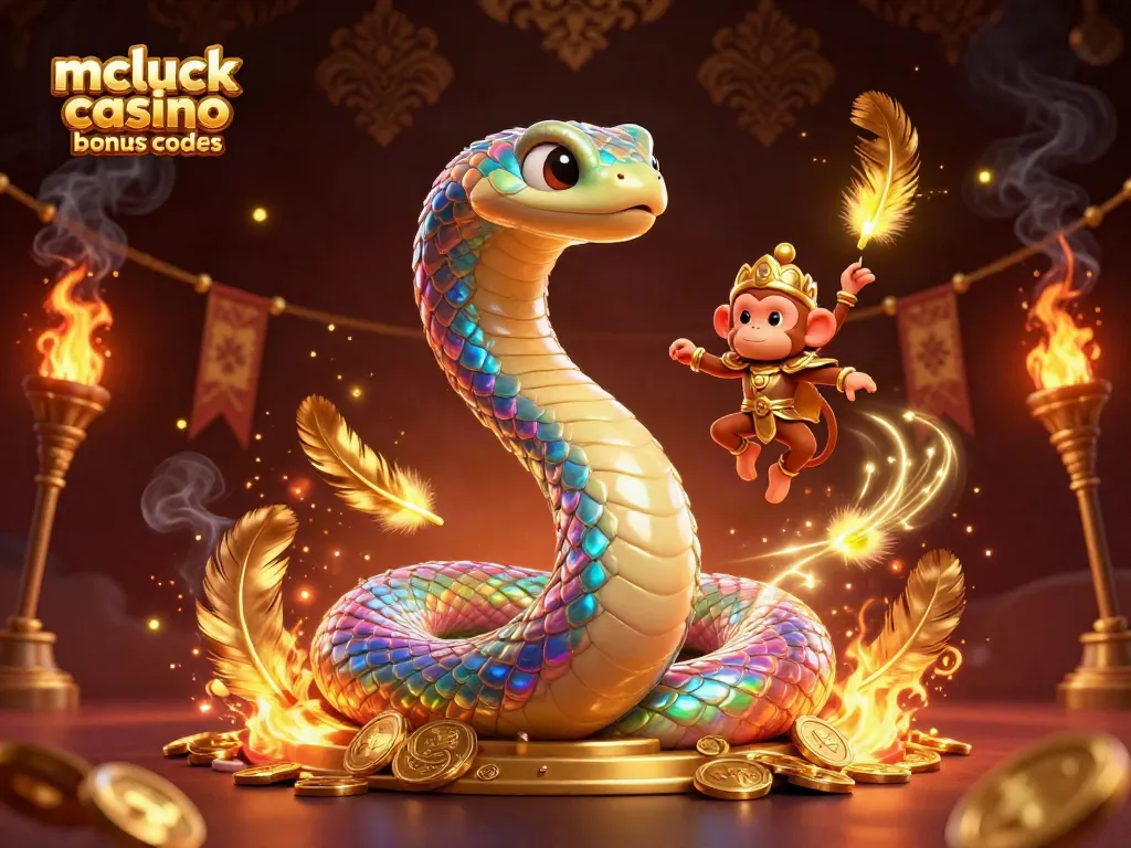 Engage with McLuck casino bonus codes through a vibrant 3D illustration featuring colorful characters and dynamic casino elements.