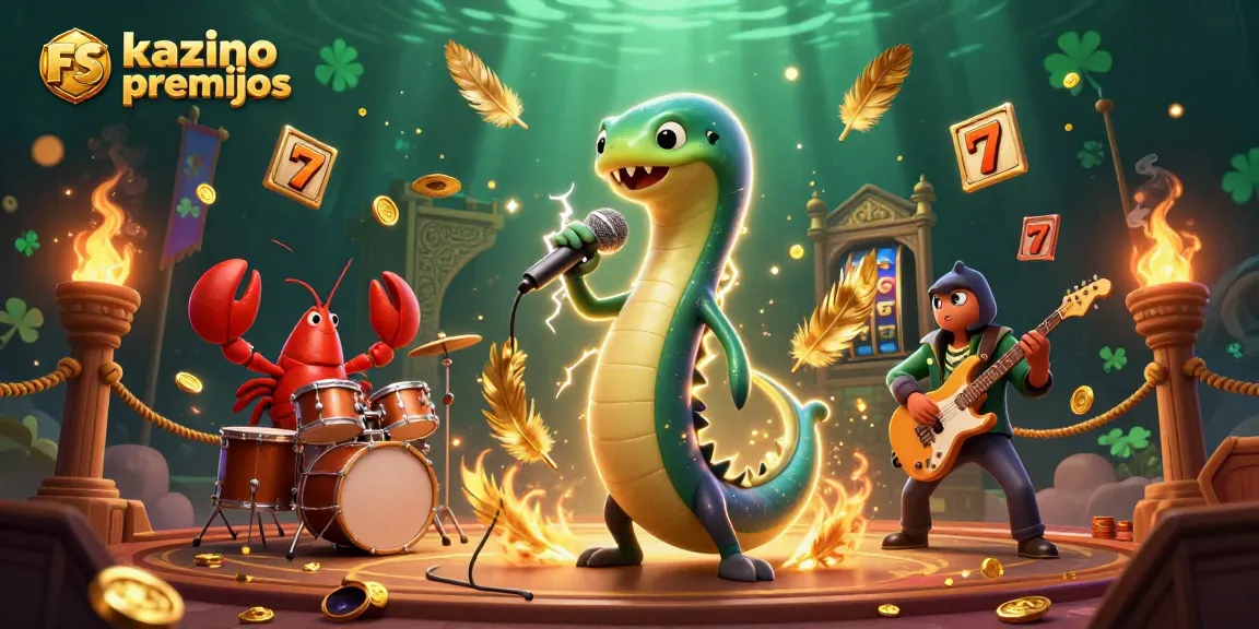 Engage with FS kazino premijos through an electrifying underwater casino party scene featuring unique characters.