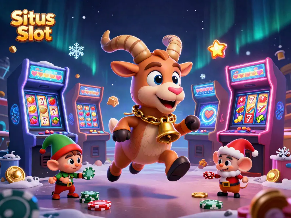 Mengalami Situs Toto Slot dengan karakter Halloween dan slot berwarna-warni dalam ilustrasi 3D yang mendetail.