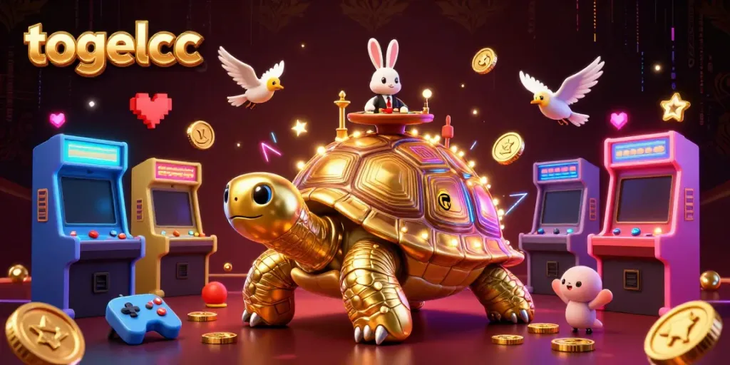 Experience vibrant games and fun at togelcc with a golden tortoise casino and enchanting characters.