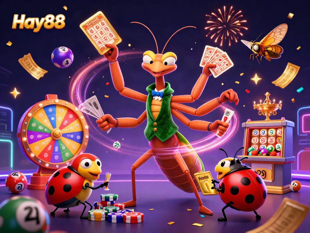 Hay88 welcomes players with vibrant casino action and lively game elements in an exciting scene.